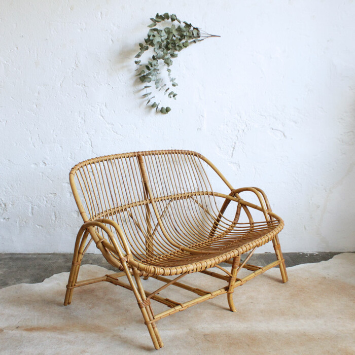 Banquette rotin vintage - G240 – Image 4