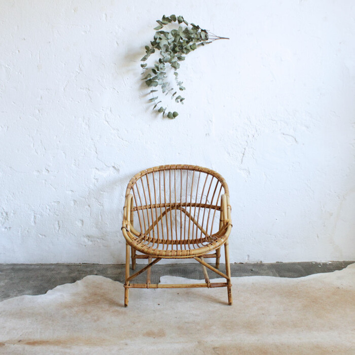 Fauteuil rotin vintage - Classique - G235