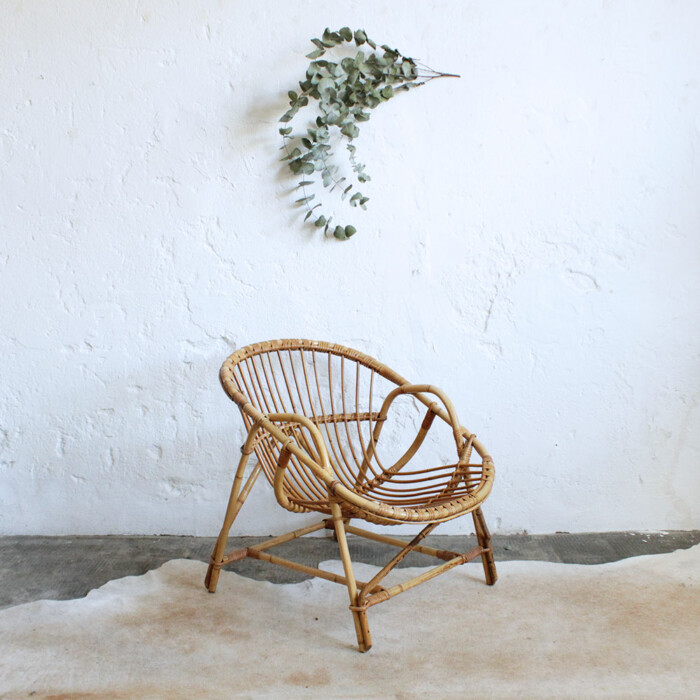 Fauteuil rotin vintage - Classique - G235 – Image 4