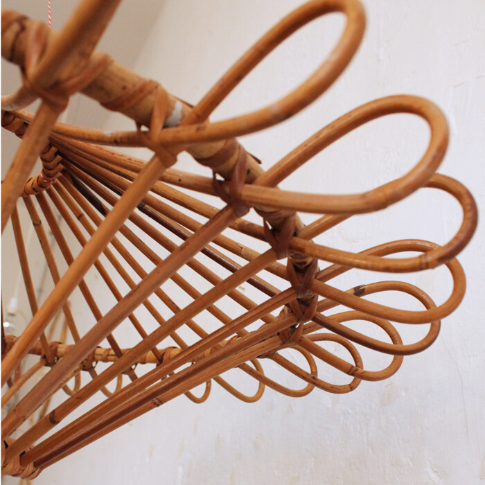 Suspension rotin vintage - F337 – Image 2