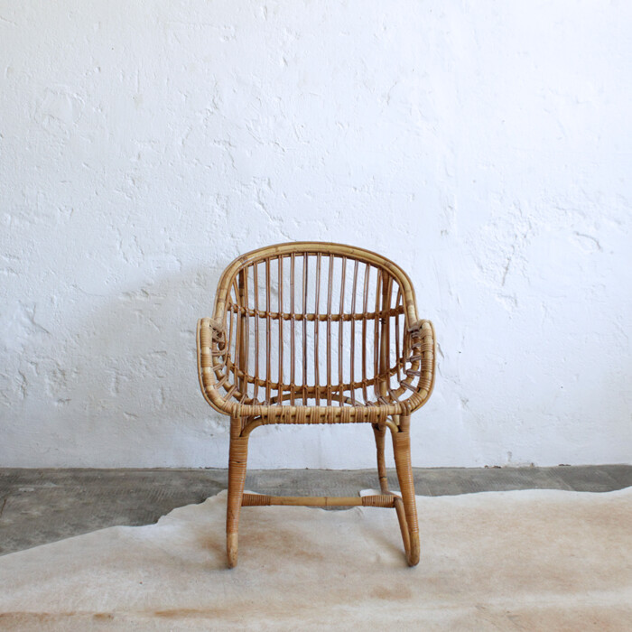 Fauteuil rotin vintage - G399