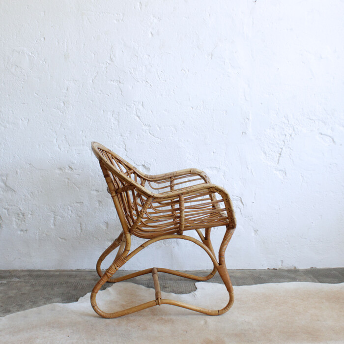 Fauteuil rotin vintage - G399 – Image 5
