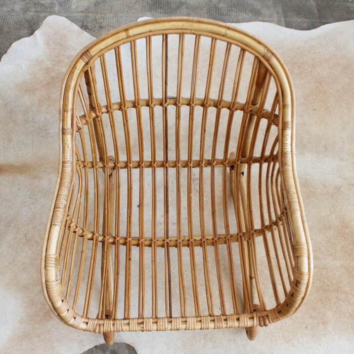 Fauteuil rotin vintage - G399 – Image 6