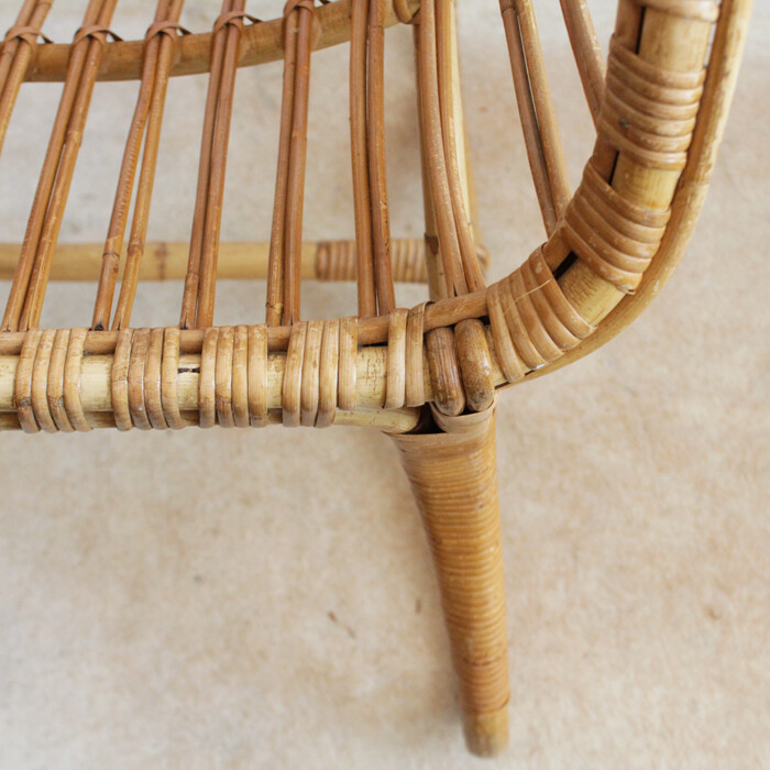 Fauteuil rotin vintage - G399 – Image 2