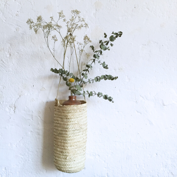 Panier en palmier à suspendre