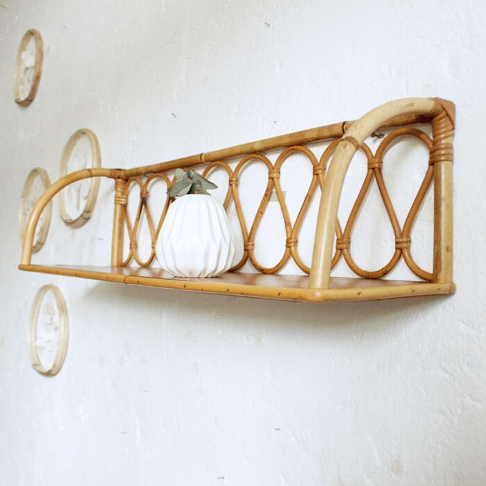Etagère rotin vintage - G476 – Image 4