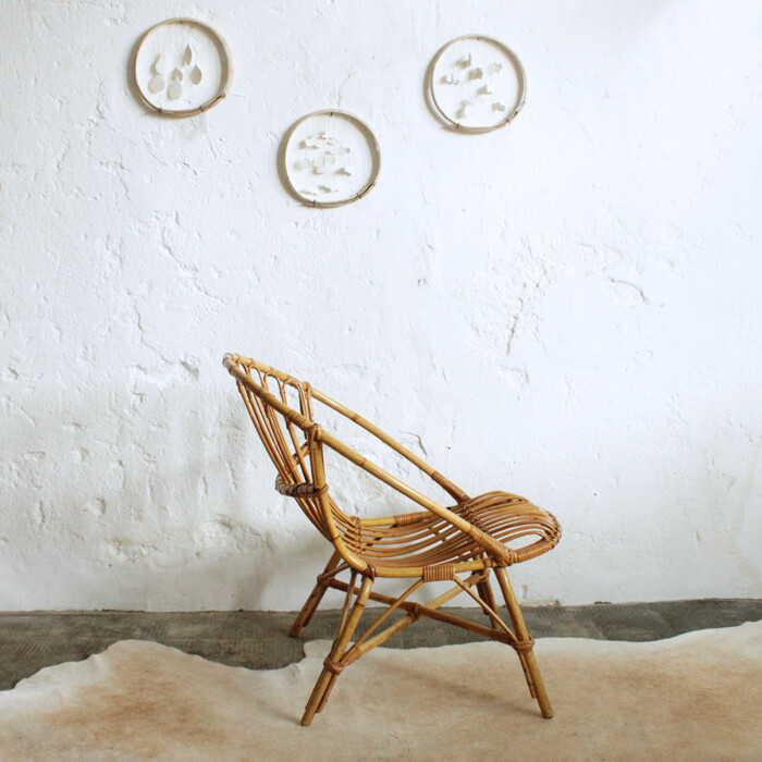 Fauteuil rotin vintage - G495 – Image 5
