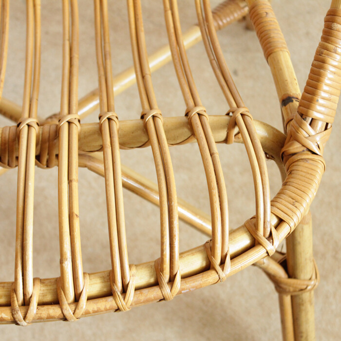 Fauteuil rotin vintage - G495 – Image 2