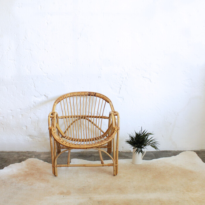 Fauteuil rotin vintage - Classique - G505