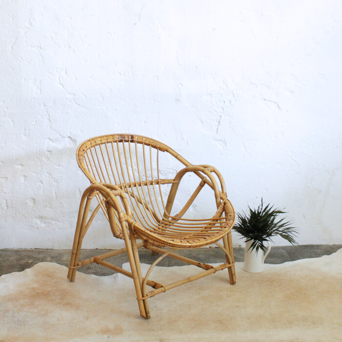 Fauteuil rotin vintage - Classique - G505 – Image 4