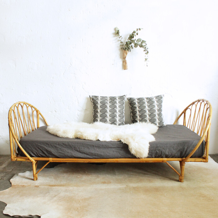 Lit rotin vintage - Corbeille - G529