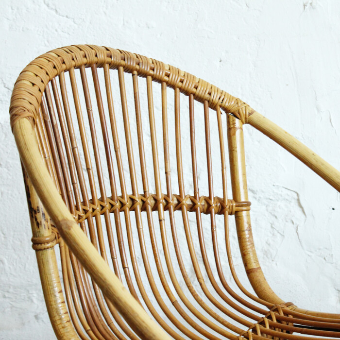 Fauteuil rotin vintage - G555 – Image 2