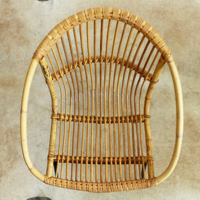 Fauteuil rotin vintage - G555 – Image 7