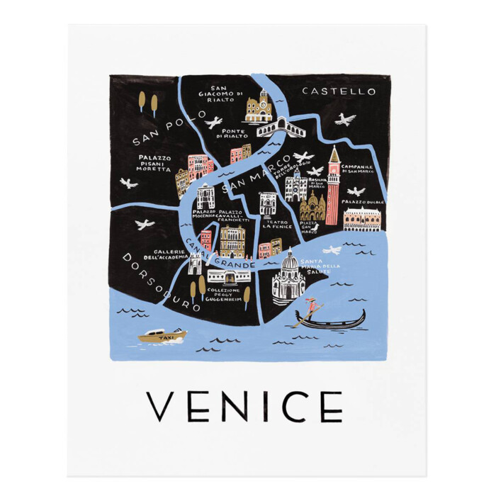 Affiche Rifle Paper - Venise