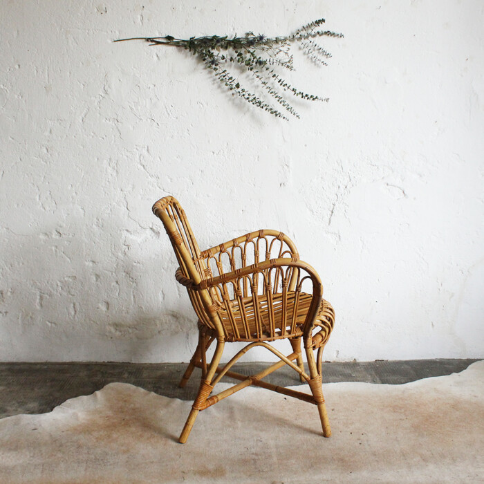 Fauteuil rotin vintage - G707 – Image 5