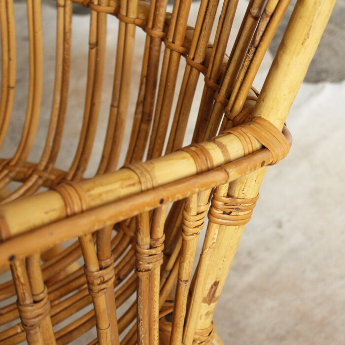 Fauteuil rotin vintage - G707 – Image 2