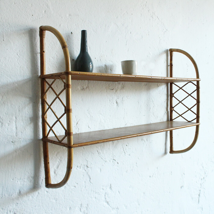 Etagère rotin vintage - G583 – Image 5