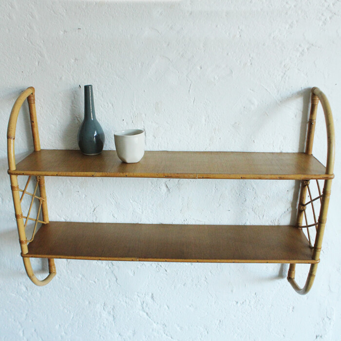 Etagère rotin vintage - G583 – Image 8