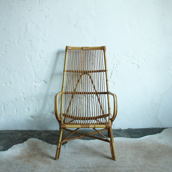 Fauteuil rotin vintage - C309