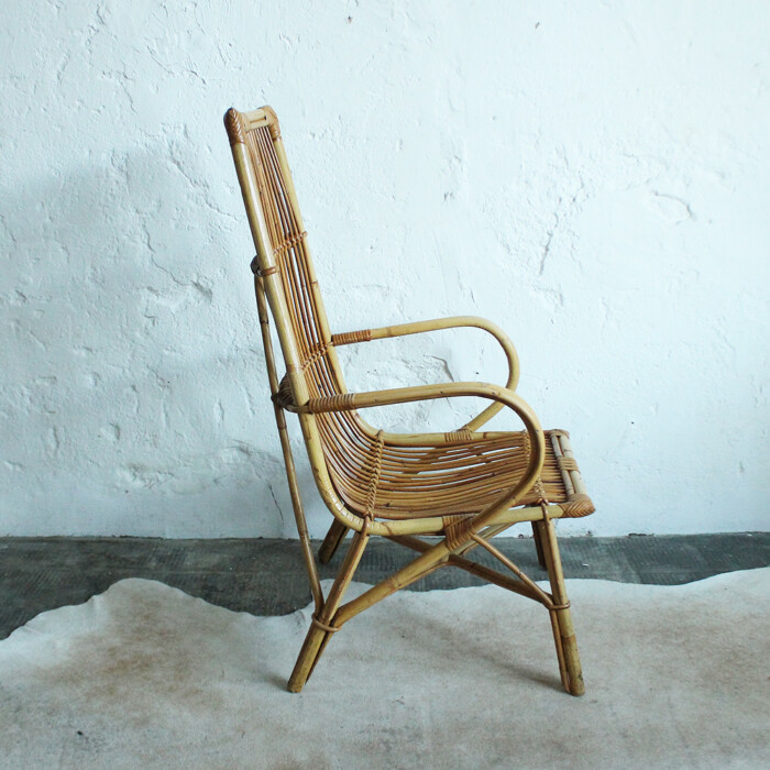 Fauteuil rotin vintage - C309 – Image 5