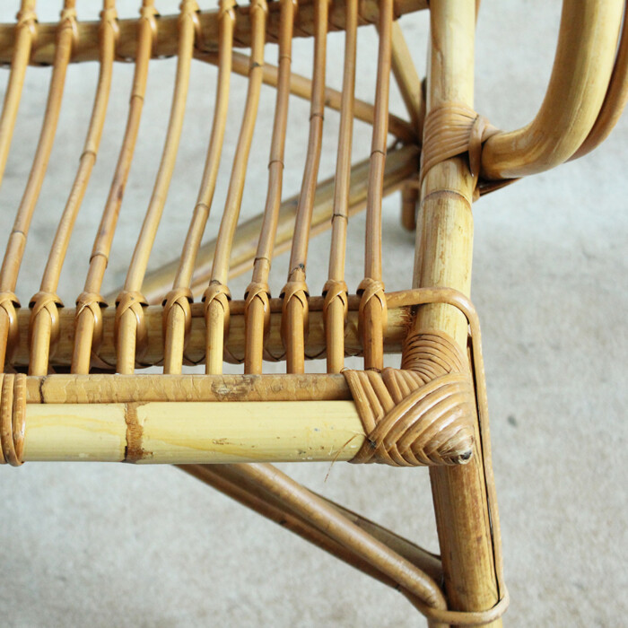 Fauteuil rotin vintage - C309 – Image 7