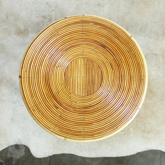 Table basse rotin vintage - G516 – Image 6