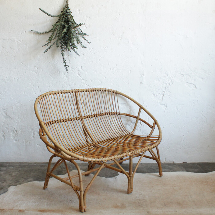 Banquette rotin vintage - H372 – Image 4