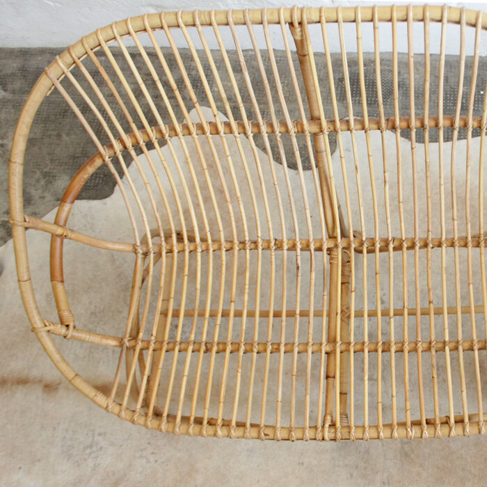 Banquette rotin vintage - H372 – Image 6