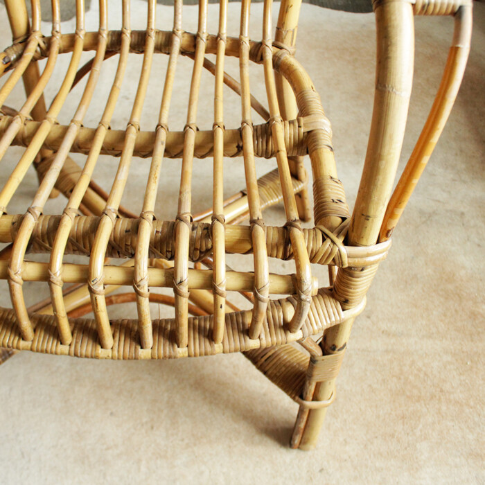 Fauteuil rotin vintage - H266 – Image 5
