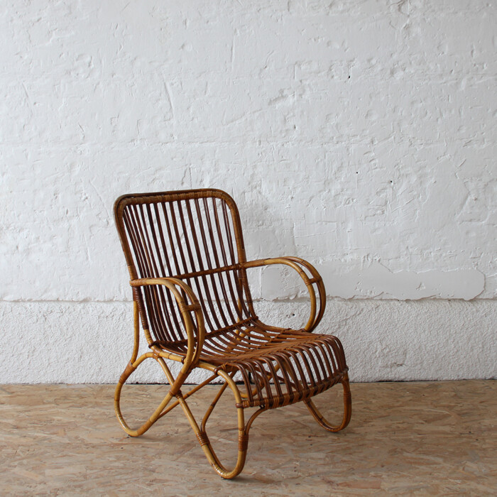 Fauteuil rotin vintage D. Van Sliedrecht - H271 – Image 4