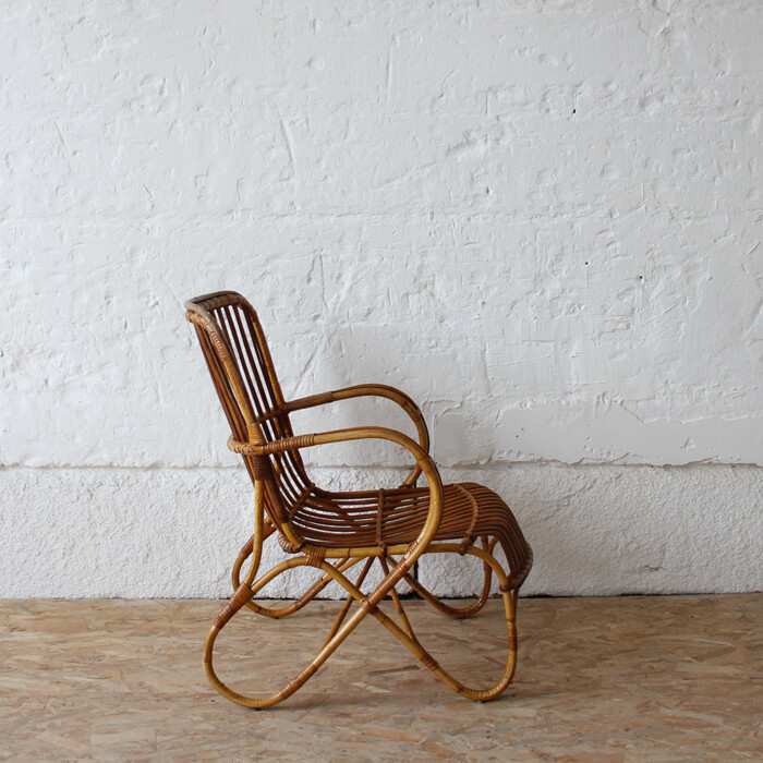 Fauteuil rotin vintage D. Van Sliedrecht - H271 – Image 5