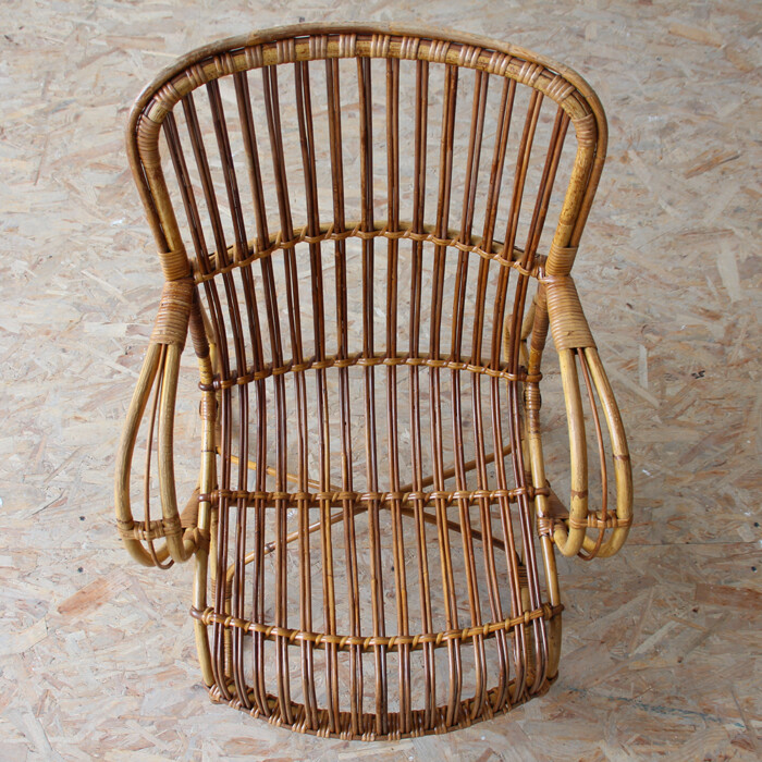 Fauteuil rotin vintage D. Van Sliedrecht - H271 – Image 6