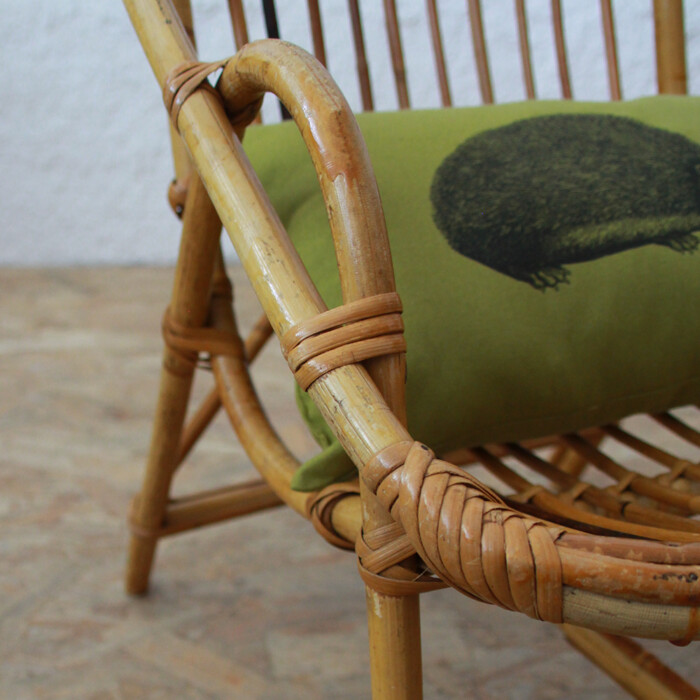 Fauteuil rotin enfant vintage - H475 – Image 2