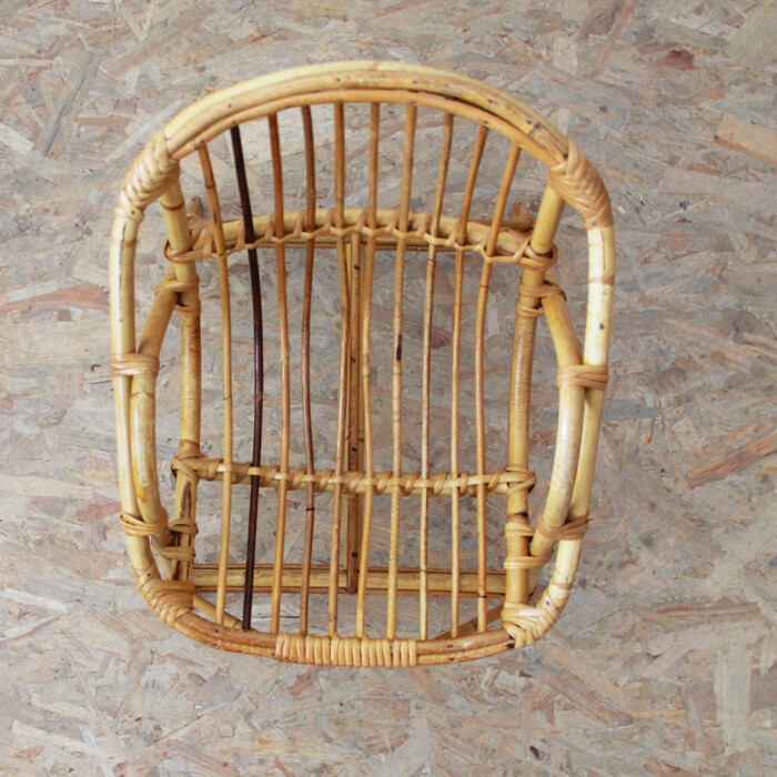 Fauteuil rotin enfant vintage - H475 – Image 5
