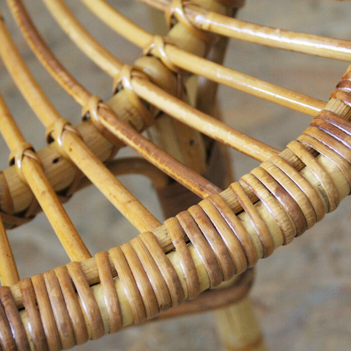 Fauteuil rotin vintage - H541 – Image 4