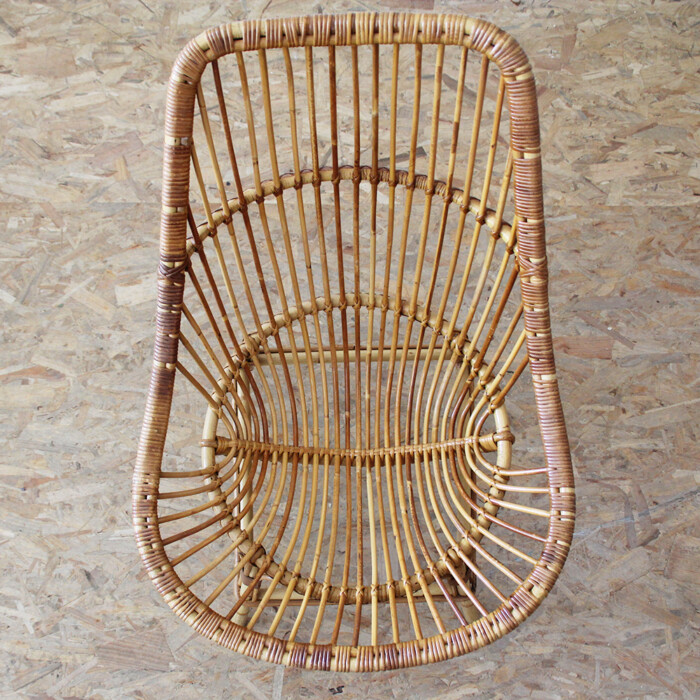 Fauteuil rotin vintage - H541 – Image 5
