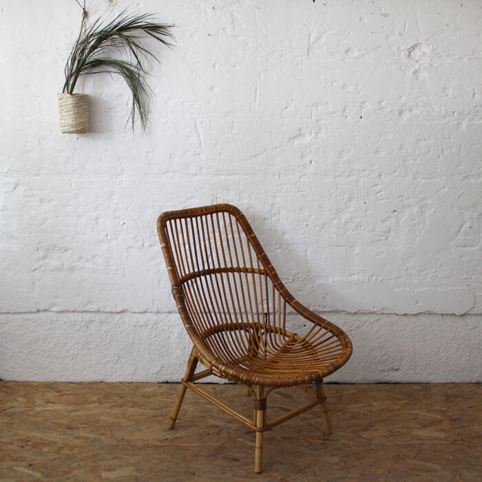 Fauteuil rotin vintage - H541 – Image 7