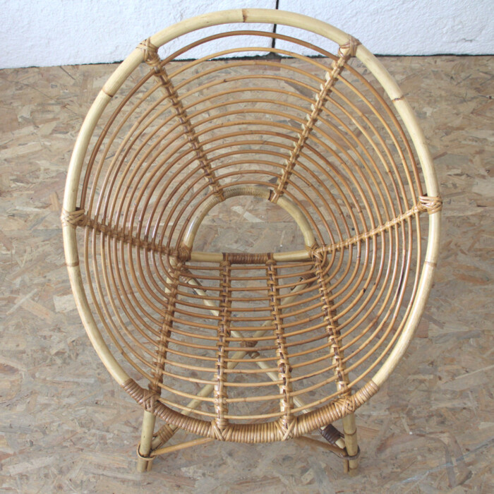 Fauteuil rotin vintage - spirale - H509/H510 – Image 6