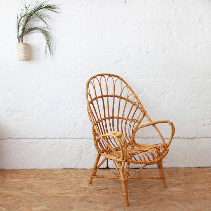 Fauteuil rotin vintage - H527 – Image 4