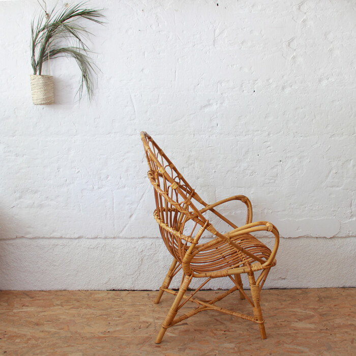 Fauteuil rotin vintage - H527 – Image 5