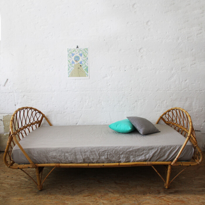 Lit rotin vintage - Corbeille - H686