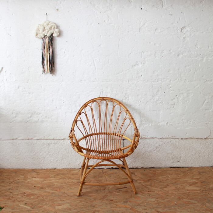 Fauteuil rotin vintage - H705