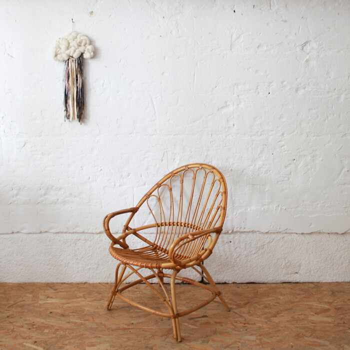 Fauteuil rotin vintage - H705 – Image 3