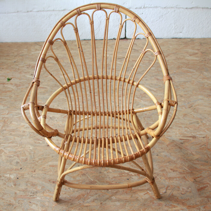 Fauteuil rotin vintage - H705 – Image 5