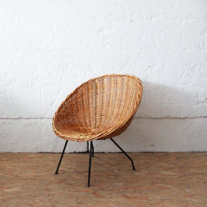 Fauteuil osier vintage - B397 – Image 2
