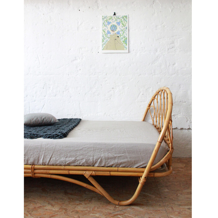Lit rotin vintage - Corbeille - H725 – Image 5