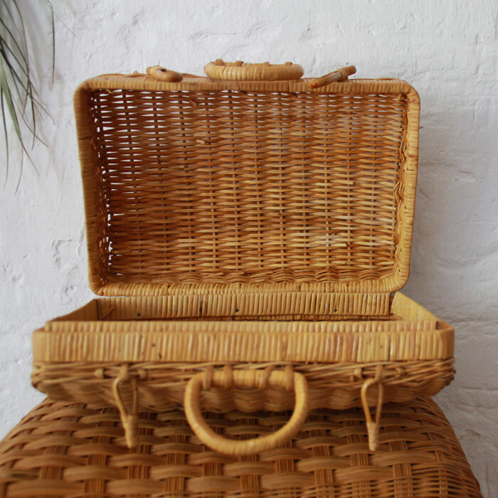 Valise tressée vintage - H511 – Image 5
