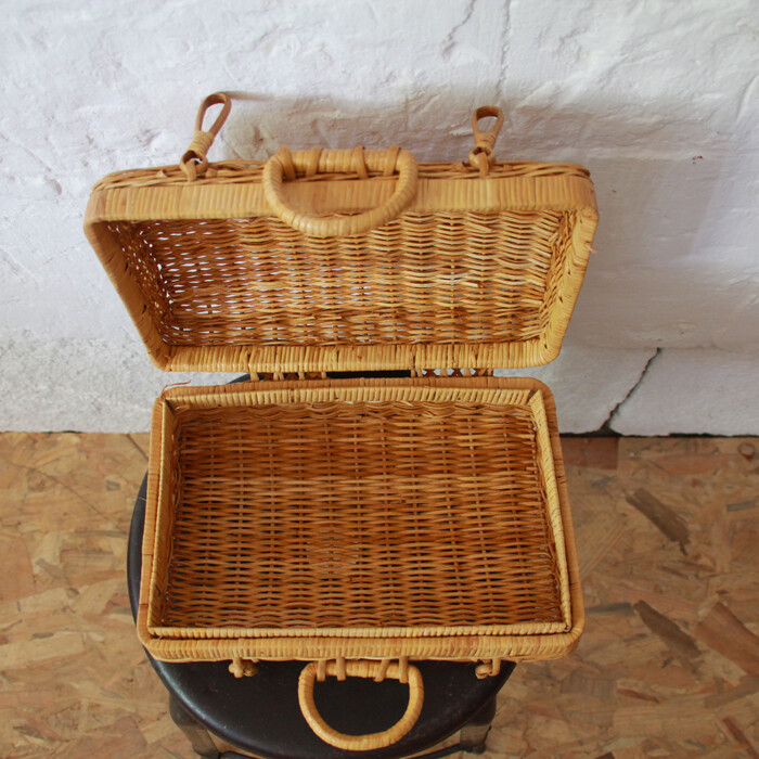 Valise tressée vintage - H511 – Image 7