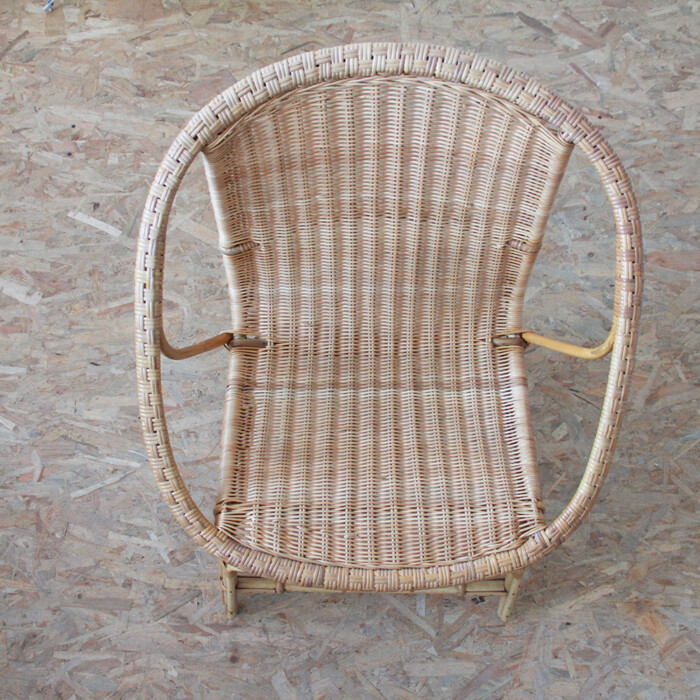 Fauteuil rotin vintage – Image 5
