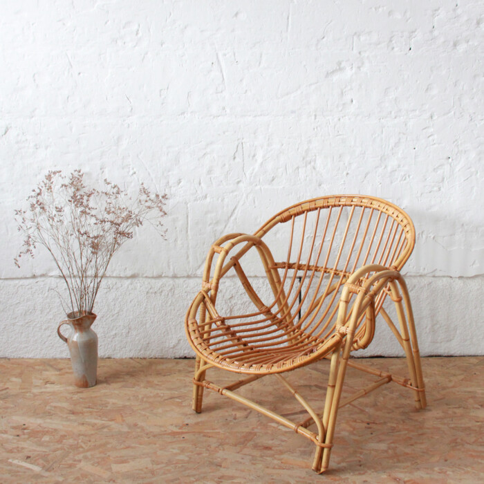 Fauteuil rotin vintage - Classique - I206 – Image 3
